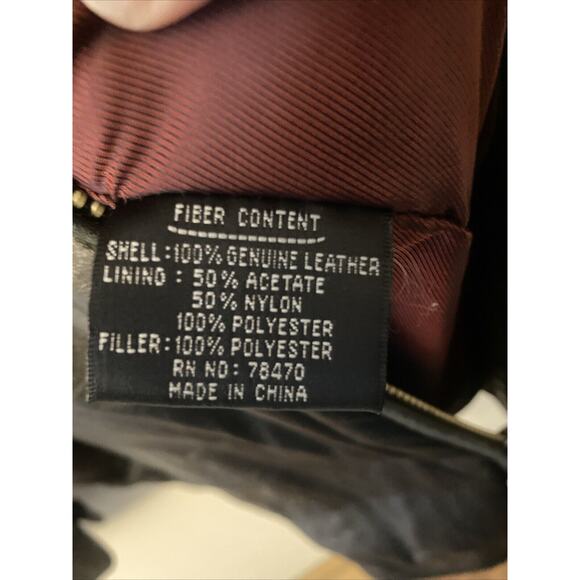 Vintage Today's Man TM Leather Jacket Black Size Large - Picture 7 of 10